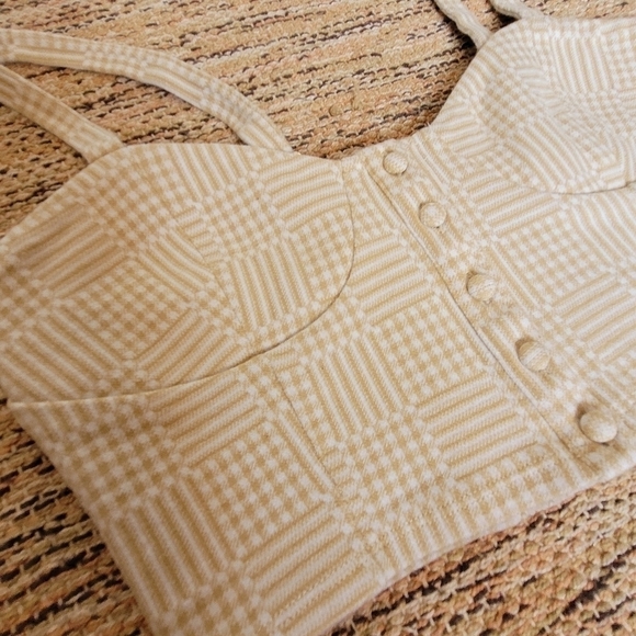 EMORY Park Cropped Cami Corset Top - Picture 1 of 6